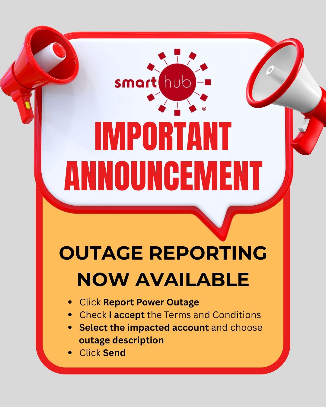 SmartHub Report Outage graphic