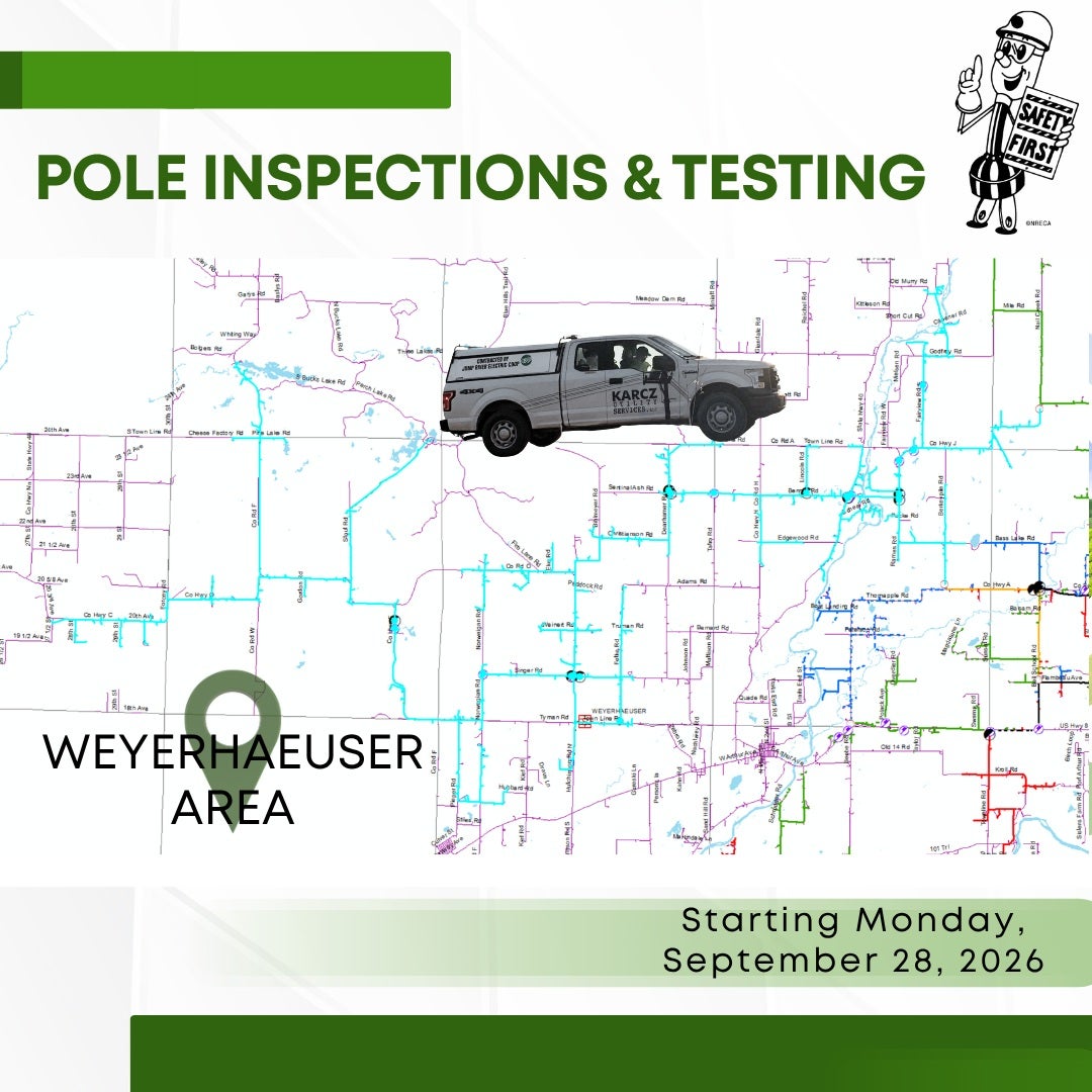 pole testing in Weyerhaeuser Substation area map
