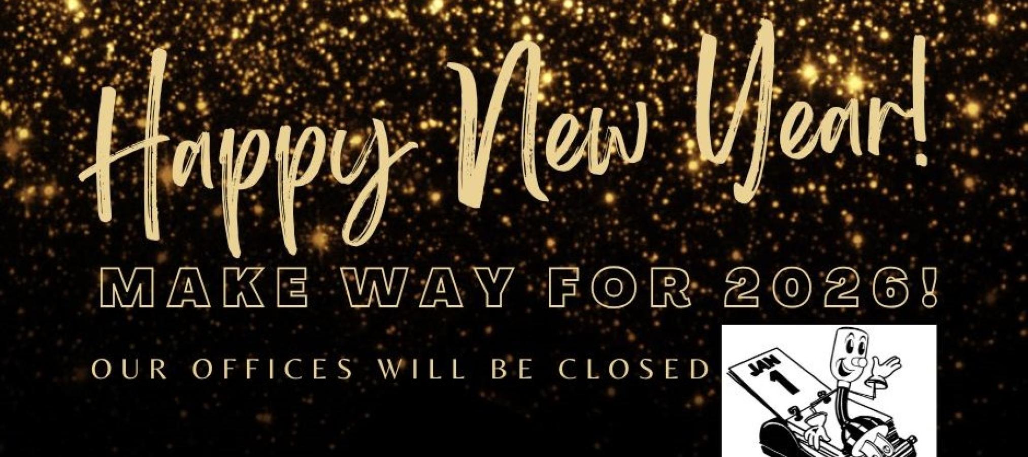 Offices closed Jan 1